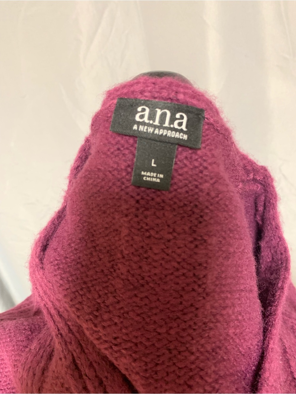 a.n.a Raspberry-Pink V-Neck Cable Knit Sweater - Picture 5 of 5